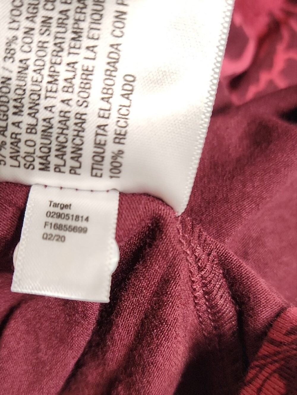 Isabel Maternity Burgundy Floral Bodycon Dress Long Sleeve Size Medium NWT - Picture 5 of 8